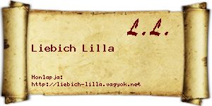Liebich Lilla névjegykártya
